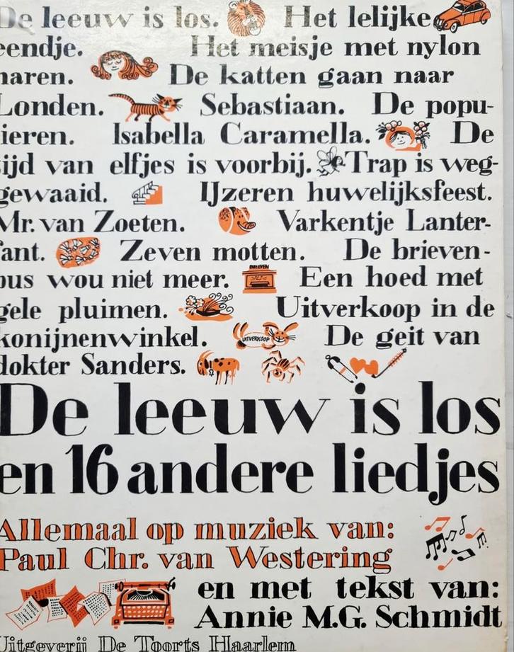 De leeuw is los - Annie M.G. Schmidt - Zangbundel, Muziek en Instrumenten, Bladmuziek, Zo goed als nieuw, Artiest of Componist