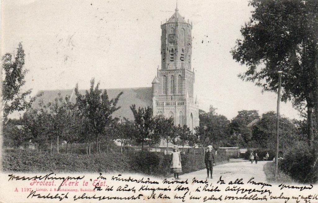 Elst (O-B) Prot. Kerk 1906, Ophalen of Verzenden, Voor 1920, Gelopen, Gelderland