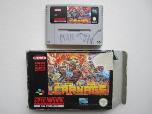 Total Carnage SNES Super Nintendo NES, Spelcomputers en Games, Games | Nintendo Super NES, Gebruikt, Avontuur en Actie, 2 spelers