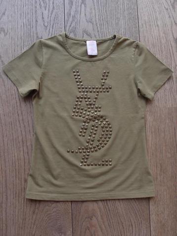 Zero Jeans meisjes zomer shirt korte mouw met studs 116 122 beschikbaar voor biedingen