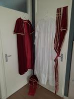 Sinterklaas Kosuum,Bisschop/Sinterklaas,Vintage Rood/Goud, Diversen, Sinterklaas, Ophalen of Verzenden, Gebruikt