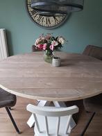 Tafel rond industriël steigerhout, Ophalen of Verzenden, Nieuw, Rond
