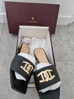 Aigner leren sandalen - Origineel, Zwart, Aigner, Zo goed als nieuw, Sandalen of Muiltjes