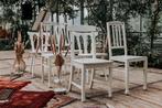 Witte houten stoelen, Ophalen, Zo goed als nieuw, Wit