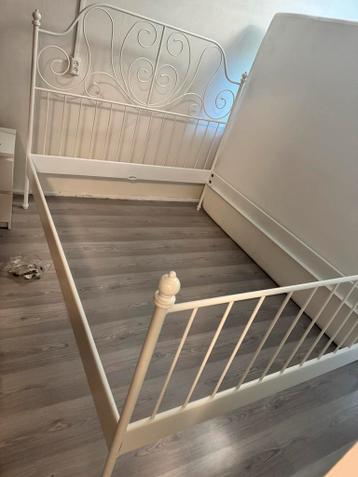 Ikea Bedframe 160x200 - Wit Metaal - afbeelding 2