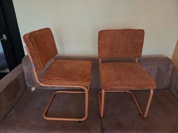 Nieuw! 2 Zuiver Ridge Stoel Terracotta  buizen pp stoel beschikbaar voor biedingen