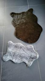 2x Grijze Nepbont Matten - 56x85 cm, 50 tot 100 cm, Zo goed als nieuw, 50 tot 100 cm, Ophalen of Verzenden