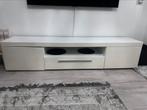 Wit eet tafel + 4 stoelen + tv-meubel – praktisch en netjes, Ophalen of Verzenden