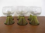 6 oude moezel wijnglazen wijnranken geslepen geciseleerd, Antiek en Kunst, Antiek | Glas en Kristal, Ophalen of Verzenden