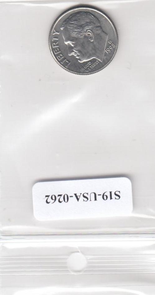 S19-USA-0262 Verenigde Staten 1 dime 1998 D KM# 195a UNC Ro, Postzegels en Munten, Munten | Amerika, Noord-Amerika, Verzenden