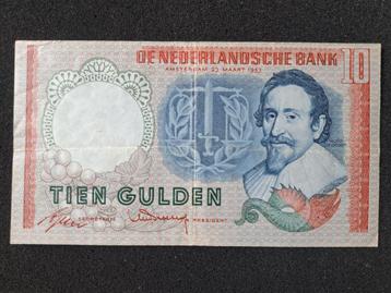 10 Gulden 1953 - Nederland Bankbiljet beschikbaar voor biedingen