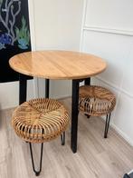 Ronde tafel met krukjes, Ophalen, Gebruikt, 50 tot 100 cm, Rond