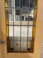 Set openslaande deuren met glas in lood 220x121cm., Antiek en Kunst, Ophalen