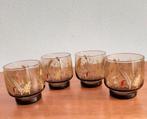 Vintage set van 4 rookglas glazen Luminarc, Antiek en Kunst, Ophalen of Verzenden