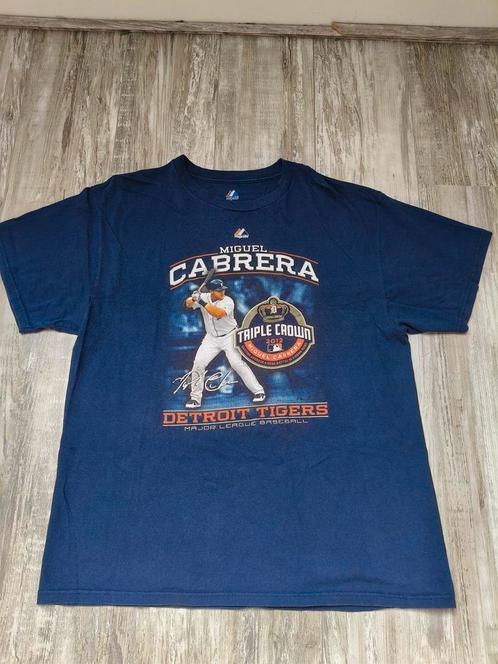 MLB Baseball Miguel Cabrera T-Shirt - Detroit Tigers, Kleding | Heren, T-shirts, Zo goed als nieuw, Maat 56/58 (XL), Blauw, Ophalen of Verzenden