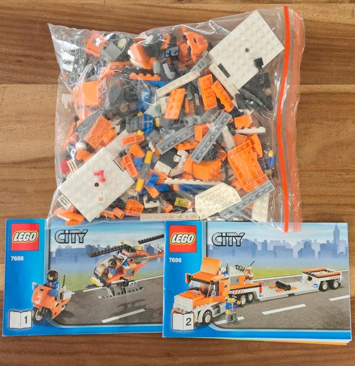 Lego City 7686 Helikopter Transport, Kinderen en Baby's, Speelgoed | Duplo en Lego, Gebruikt, Lego, Complete set, Ophalen of Verzenden