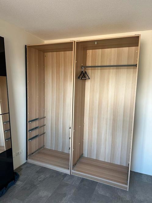 Pax Kast Schuifdeuren Glas Metaal, Huis en Inrichting, Kasten | Kledingkasten, Gebruikt, 200 cm of meer, 150 tot 200 cm, 50 tot 75 cm