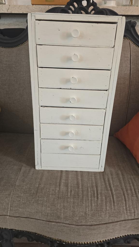 Brocante ladenkast met 7 laden., Antiek en Kunst, Ophalen