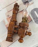 Antiek 1980 vintage wandlamp olielamp stormlamp lantaarn, Ophalen of Verzenden