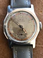 Zeldzaam vintage mido multifort  militair herenhorloge, Ophalen of Verzenden, Gebruikt, Zwart, Android
