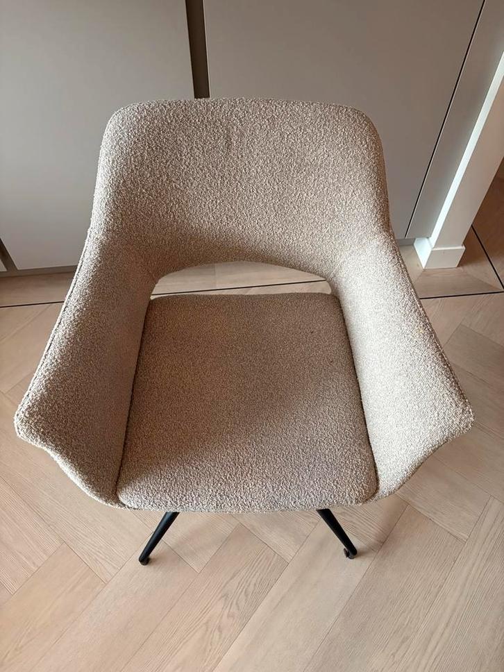 Leen Bakker eetkamerstoel met leuning - bijna nieuw!, Huis en Inrichting, Fauteuils, Zo goed als nieuw, Stof, 50 tot 75 cm, Minder dan 75 cm