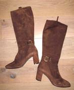 Dungelmann suede hoge laarzen maat 42, Hoge laarzen, Bruin, Ophalen of Verzenden, Gedragen