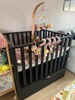 TWF box bas met lade + boxmatras, Ophalen, Zo goed als nieuw, Rechthoekig, In hoogte verstelbaar