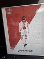 Johan Cruijff poster ingelijst 55x60 cm., Ophalen of Verzenden, Zo goed als nieuw