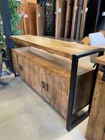 LEEGVERKOOP DRESSOIR 4 DEURS MANGO BIJ CHEFMEUBEL VOORRAAD !, Huis en Inrichting, Stoelen, Ophalen, Bruin, Nieuw, Vier