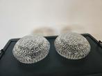 2x retro vintage plafondlamp kristal glas art deco, Ophalen of Verzenden, Zo goed als nieuw