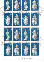 DDR Michel 2464-2478 op 3 FDC Kleinbogen MEISSEN-PORZELAN, Postzegels en Munten, Verzenden, DDR, Gestempeld
