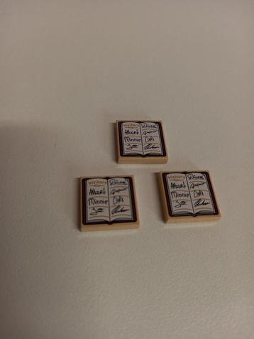 NIEUW: Tan Tile 2 x 2 with Guest Book, 'Visitors', Signature beschikbaar voor biedingen
