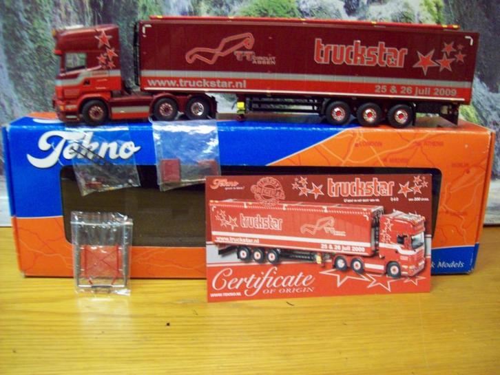 Tekno - Scania R 580 - V8 - Truckstar Festival  2009 -     7, Hobby en Vrije tijd, Modelauto's | 1:50, Zo goed als nieuw, Bus of Vrachtwagen
