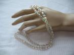 Ketting Kralen Facet Kristal-Achtig Transparant Vintage, Sieraden, Tassen en Uiterlijk, Antieke sieraden, Ophalen of Verzenden