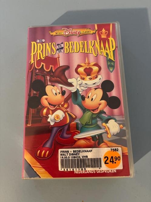 Disney videoband mini classics VHS : Mickey Prins bedelknaap, Cd's en Dvd's, VHS | Kinderen en Jeugd, Zo goed als nieuw, Tekenfilms en Animatie