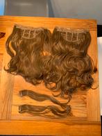 Clip in 4 piece hair extension set, not worn, Nieuw, Ophalen of Verzenden, Pruik of Haarverlenging