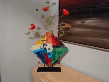 Kleurrijke Design Vaas - 59cm Hoog beschikbaar voor biedingen