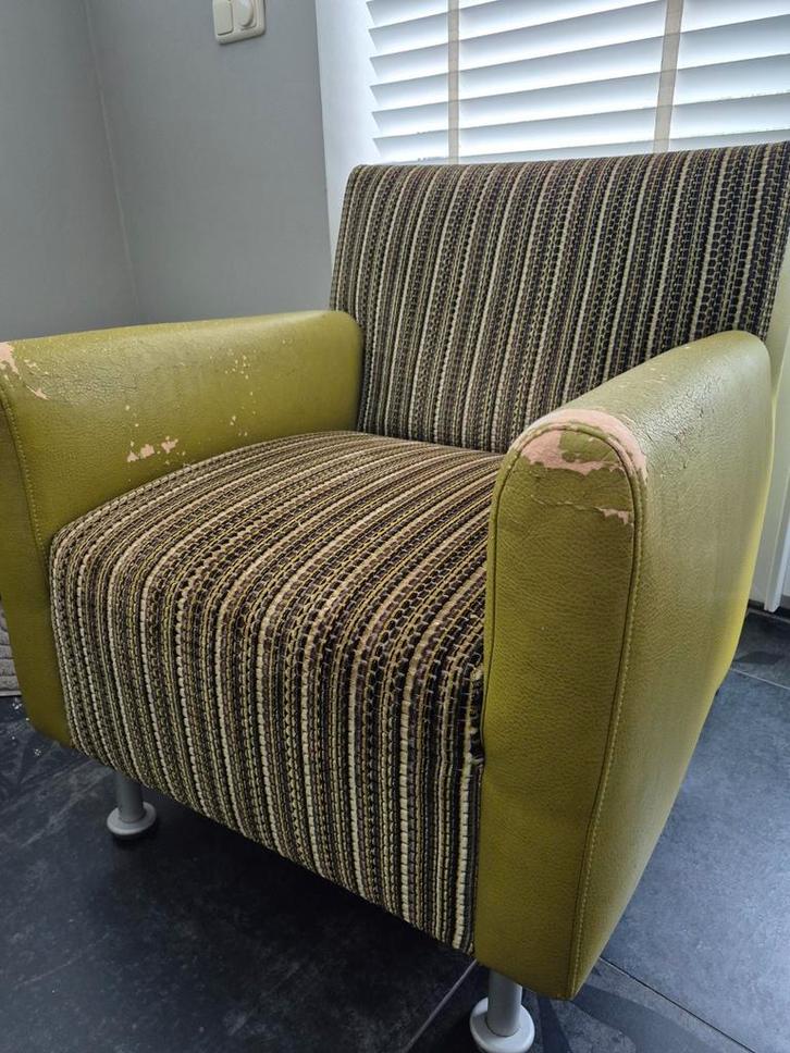 Leolux Fauteuil - Vintage Design, Huis en Inrichting, Fauteuils, Gebruikt, Kunststof, Stof, 75 tot 100 cm, 75 tot 100 cm, Ophalen of Verzenden