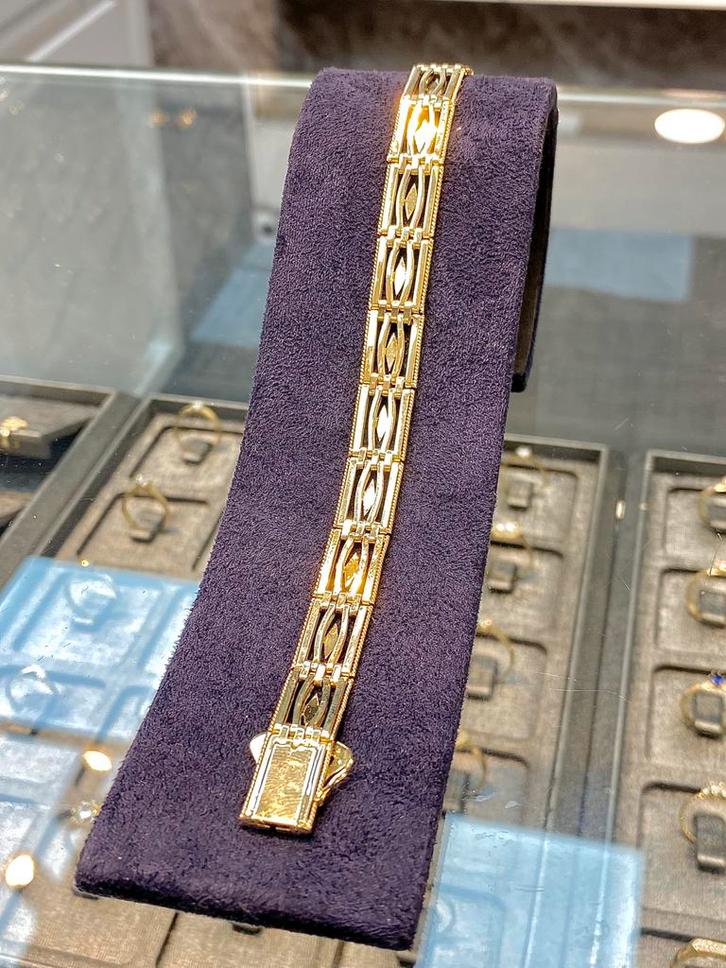 Luxe 14k Gouden dames Armband, Sieraden, Tassen en Uiterlijk, Armbanden, Nieuw, Goud, Goud, Ophalen