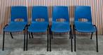 23 x kunststof kuipstoelen kantine horeca stoelen plastic, Kunststof, Blauw, Ophalen of Verzenden, Zo goed als nieuw
