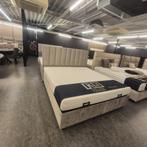 Boxspring Sale Alle Maten Zelfde Prijs Opbergruimte Velours, Huis en Inrichting, Crème, Ophalen of Verzenden, 180 cm, 200 cm