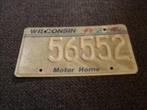 Kentekenplaat licenseplate Wisconsin Motor Home USA, Verzenden, Gebruikt, Auto's