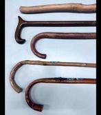 5X Antieke Antieke wandelstok - wandelstokken hout houten, Diversen, Wandelstokken, Ophalen of Verzenden, Zo goed als nieuw, H