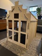 Speelhuisje trapgevel, 116cm triplex, Kinderen en Baby's, Speelgoed | Buiten | Speelhuisjes, Ophalen, Zo goed als nieuw, Hout