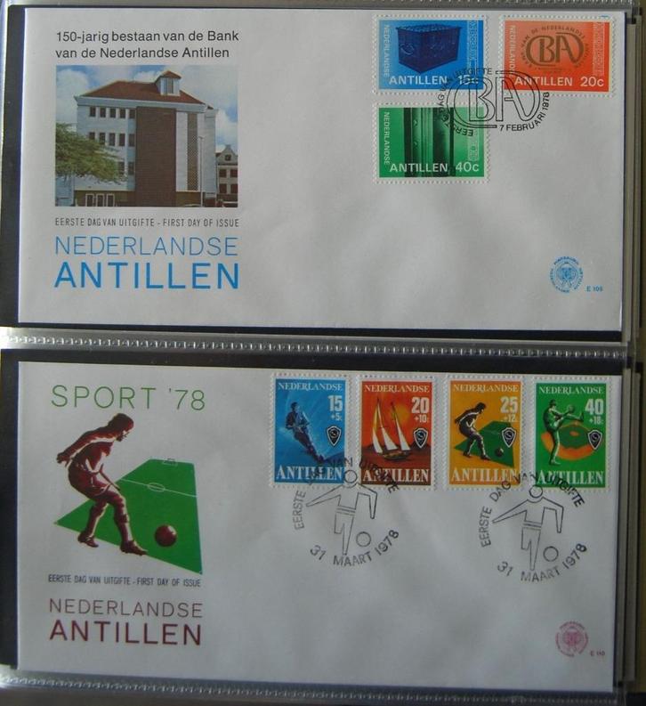 Ned. Antillen 1e dag enveloppen E109 t/m E117, uit jaar 1978, Postzegels en Munten, Postzegels | Eerstedagenveloppen, Onbeschreven