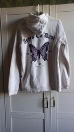 Witte hoodie met vlinderprint - Ashes to Dust, Maat 38/40 (M), Wit, Ophalen of Verzenden, Zo goed als nieuw