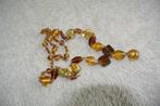 Murano glazen ketting, Sieraden, Tassen en Uiterlijk, Kettingen, Ophalen, Zo goed als nieuw, Bruin, Overige materialen