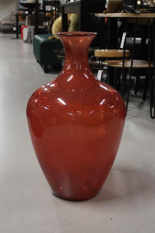 Mooie grote ronde vaas RUBRA rood / terra Light & Living, Huis en Inrichting, Woonaccessoires | Vazen, Zo goed als nieuw, Rood