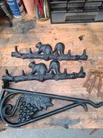 Kapstokje brocante en plantenhanger smeedijzer, Ophalen, Zo goed als nieuw, Hout, Minder dan 100 cm