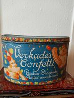 Prachtig groot antiek winkelblik 'Verkade's Confetti', Verzenden, Gebruikt, Verkade